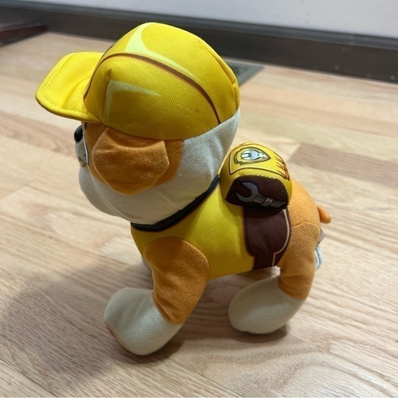 Paw Patrol Rubble Plush Stuffed Animal Dog Yellow Kids Toy - Picture 3 of 7